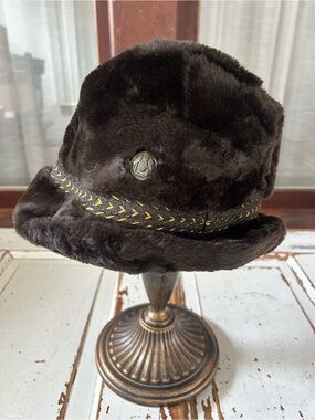 Vintage 1960’s or 1970’s Faux Fur Fedora Hat Union Made